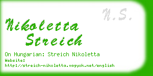 nikoletta streich business card